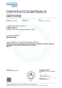 Certificato ISO 9001